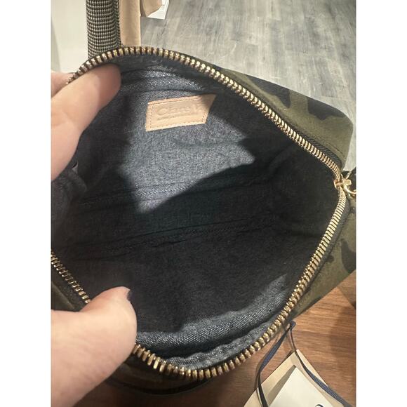 SOLD Clare V Midi Sac Army Pablo Cat Suede Purse Crossbody Bag - Picture 6 of 10